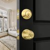 Premier Lock Entry Door Knob Combo Lock Set with Deadbolt Set of 4, Keyed Alike, Solid Brass, 4PK ED02-4